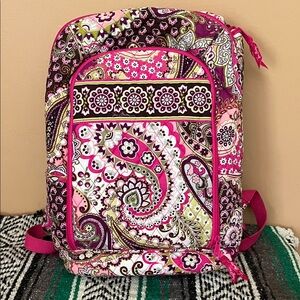 VERA BRADLEY quilted floral paisley backpack travel bag SO MANY POCKETS!!!